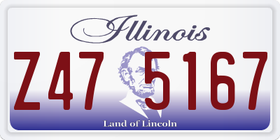 IL license plate Z475167