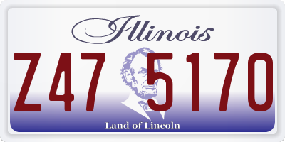 IL license plate Z475170
