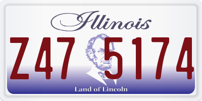 IL license plate Z475174