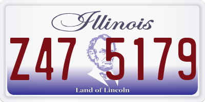IL license plate Z475179