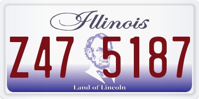 IL license plate Z475187