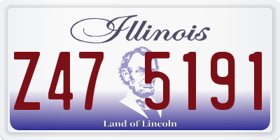 IL license plate Z475191
