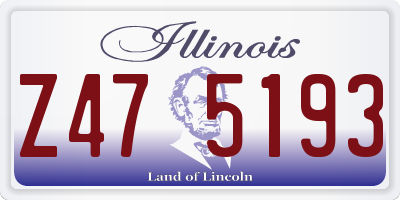 IL license plate Z475193