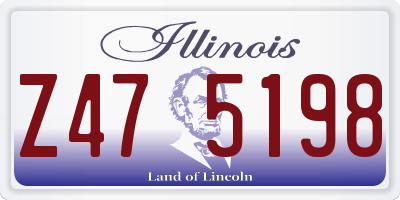 IL license plate Z475198