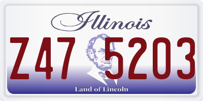 IL license plate Z475203