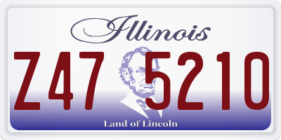 IL license plate Z475210