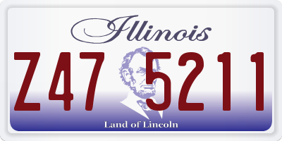 IL license plate Z475211