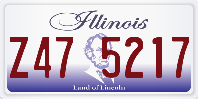 IL license plate Z475217