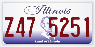 IL license plate Z475251