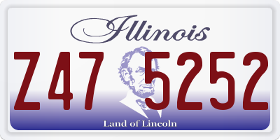 IL license plate Z475252