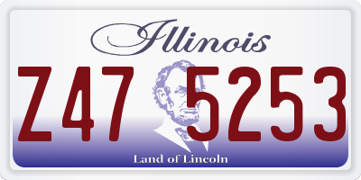 IL license plate Z475253