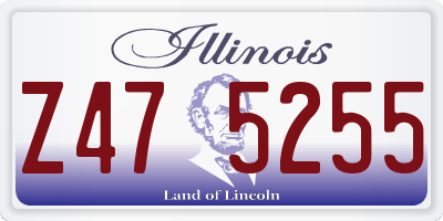 IL license plate Z475255