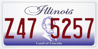 IL license plate Z475257