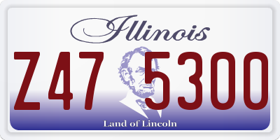 IL license plate Z475300