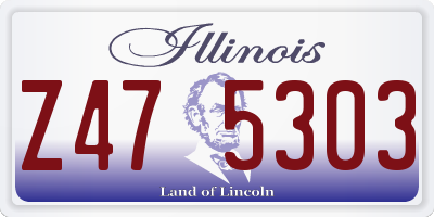 IL license plate Z475303