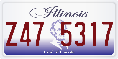 IL license plate Z475317