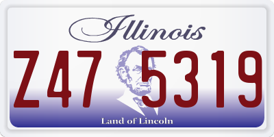 IL license plate Z475319