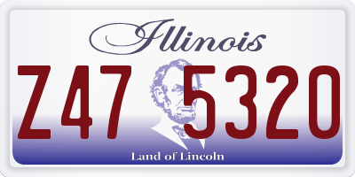 IL license plate Z475320