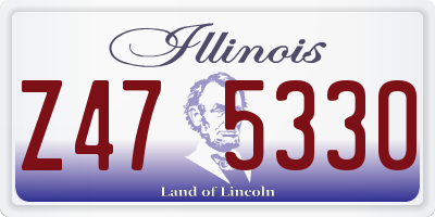 IL license plate Z475330