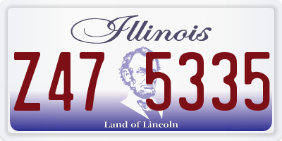IL license plate Z475335