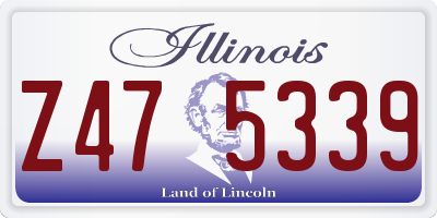 IL license plate Z475339