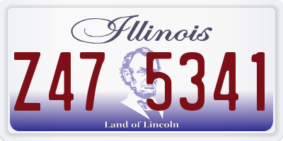 IL license plate Z475341