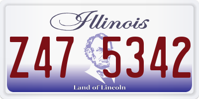 IL license plate Z475342