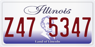 IL license plate Z475347