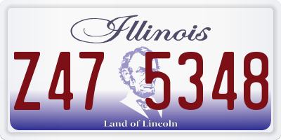 IL license plate Z475348