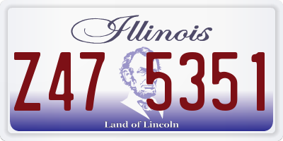 IL license plate Z475351