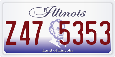 IL license plate Z475353