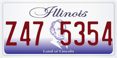 IL license plate Z475354