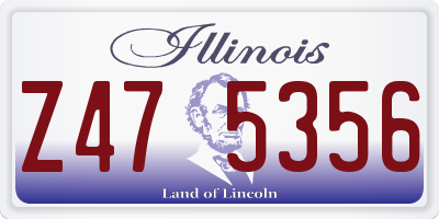 IL license plate Z475356