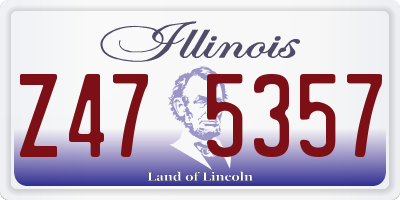 IL license plate Z475357