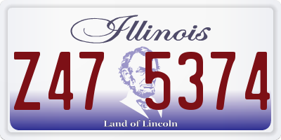 IL license plate Z475374