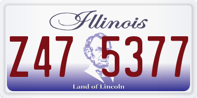 IL license plate Z475377