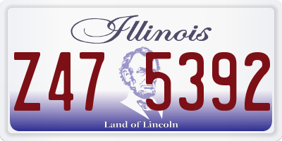 IL license plate Z475392
