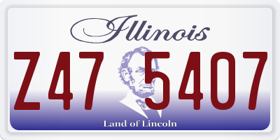 IL license plate Z475407