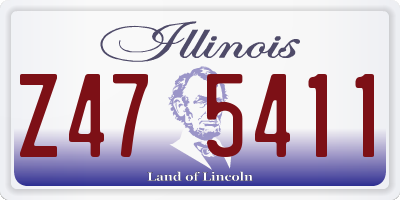 IL license plate Z475411