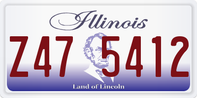 IL license plate Z475412