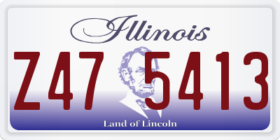 IL license plate Z475413