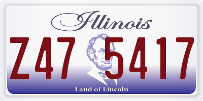 IL license plate Z475417