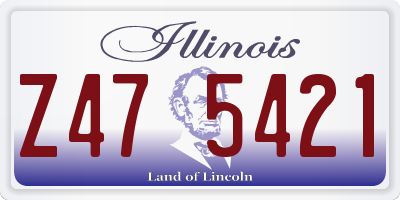 IL license plate Z475421
