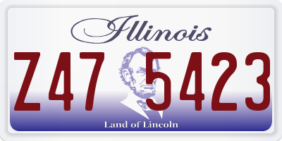 IL license plate Z475423