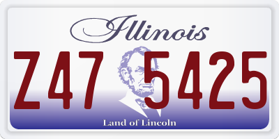 IL license plate Z475425