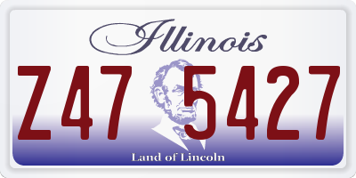 IL license plate Z475427