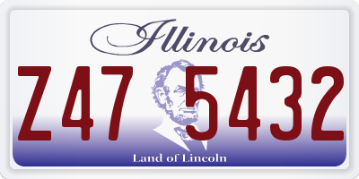 IL license plate Z475432