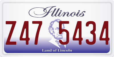 IL license plate Z475434