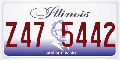 IL license plate Z475442