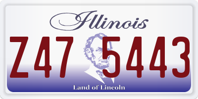 IL license plate Z475443